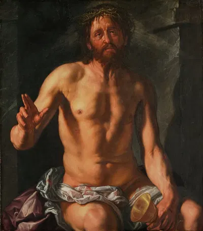 Man of Sorrows with a Chalice (Christ as Redeemer) by Hendrick Goltzius, 1614 — digital art print download