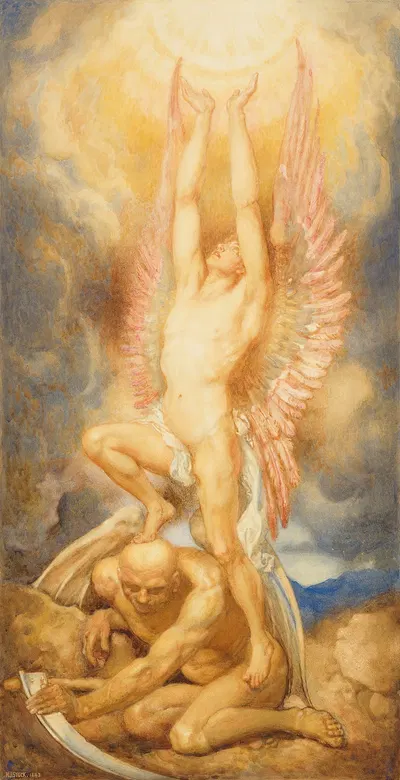 The Angel of Hope by Henry John Stock, 1883 — digital art print download