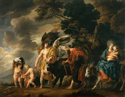 Flight of the Holy Family into Egypt by Якоб Йордаанс, 1647 — digital art print download