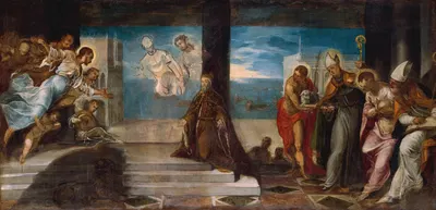 Doge Alvise Mocenigo (1507–1577) Presented to the Redeemer by Jacopo Tintoretto, 1507–1577 — digital art print download
