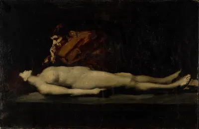 The Levite of Ephraim and His Dead Wife by Жан-Жак Эннер — digital art print download