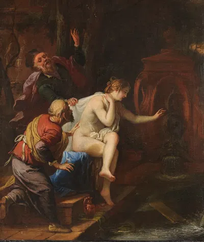 Susanna und die beiden Alten by Johann von Spillenberger — digital art print download