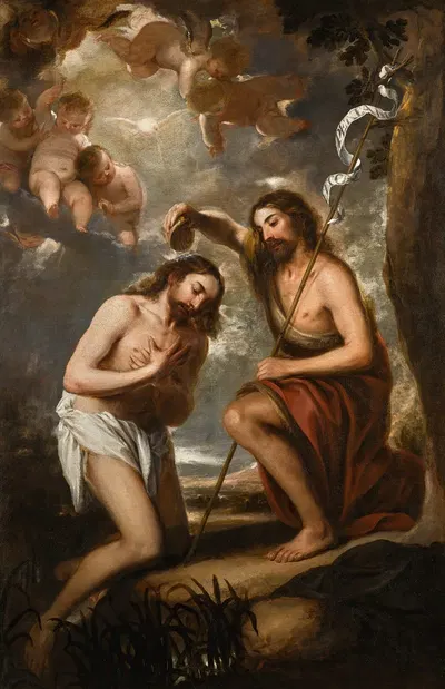 The Baptism Of Christ by José Antolinez — digital art print download