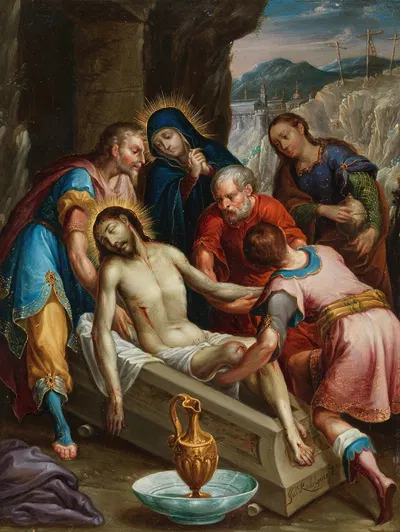 The Entombment of Christ by Хуан Родригес Хуарес — digital art print download