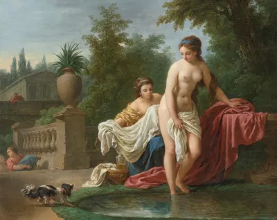 David and Bathsheba by Луи-Жан-Франсуа Лагрене, 1770 — digital art print download