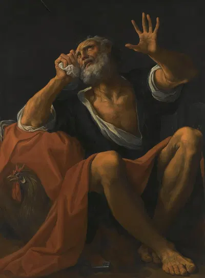 The Penitent Saint Peter by Лудовико Караччи — digital art print download