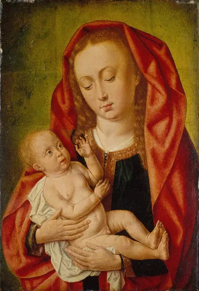 Virgin and Child with a Dragonfly by Master of Saint Giles — digital art print download