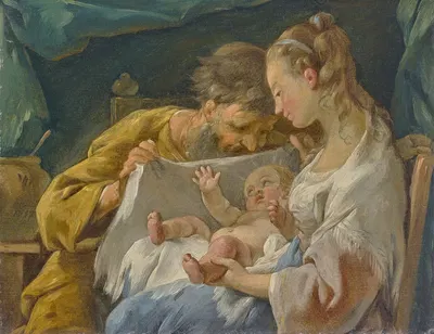 The Holy Family by Nöel Hallé, 1753 — digital art print download