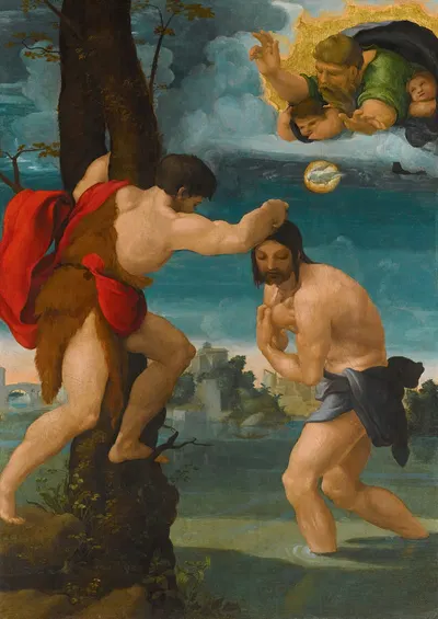 The Baptism Of Christ by Pedro Machuca — digital art print download