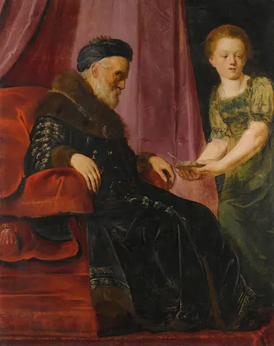 King David And Abishag by Pieter Fransz. de Grebber — digital art print download