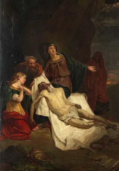 Lamentation of Christ (study) by Питер ван Ханселаэр, 1830 — digital art print download