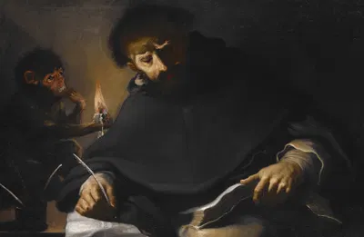 St. Dominic and the Devil by Pietro della Vecchia, 1630 — digital art print download