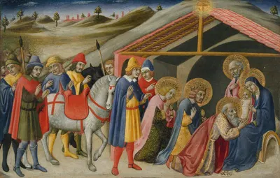 The Adoration of the Magi by Sano di Pietro — digital art print download