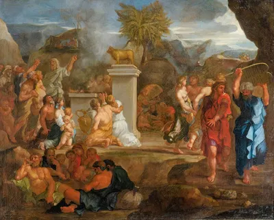 The Adoration Of The Golden Calf by Себастьен Бурдон — digital art print download