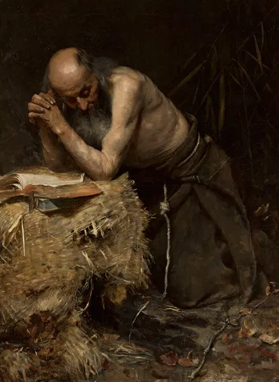 Anchorite by Teodor Axentowicz, 1881 — digital art print download