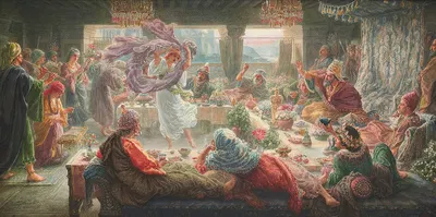 Herod's Feast by Thomas Matthews Rooke, 1895 — digital art print download
