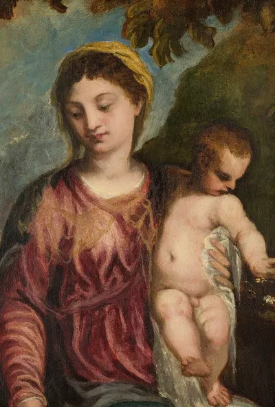 Madonna And Child by Andrea Schiavone — digital art print download