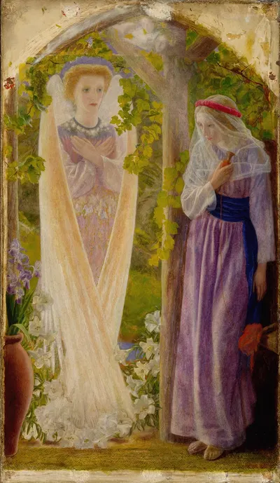 The Annunciation by Артур Хьюз, 1858 — digital art print download