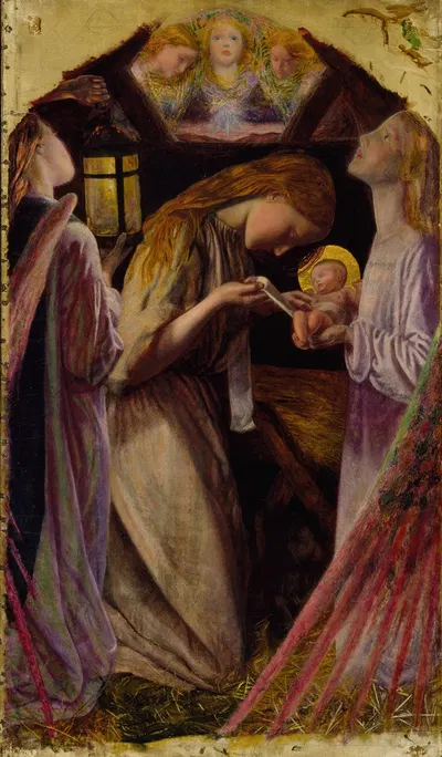 The Nativity by Arthur Hughes, 1858 — digital art print download