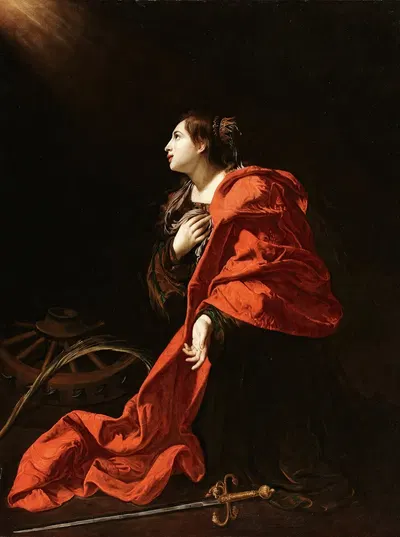 Saint Catherine by Bartolomeo Cavarozzi — digital art print download