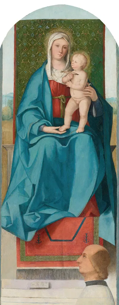 The Madonna And Child Enthroned With A Donor by Boccaccio Boccaccino — digital art print download