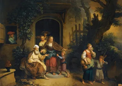 Abraham Expelling Hagar by Кристиан Вильгельм Эрнст Дитрих, 1761 — digital art print download
