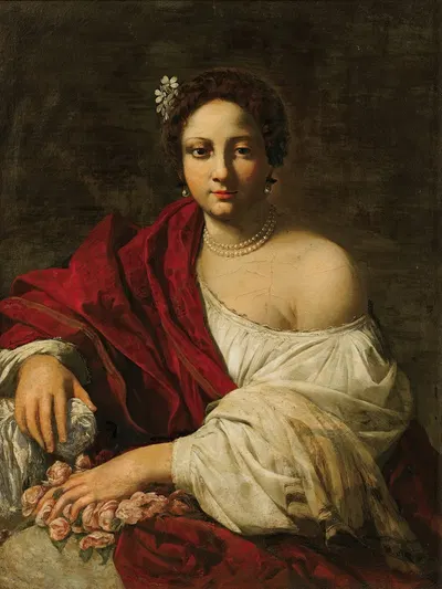 Saint Dorothy by Follower Of Simon Vouet — digital art print download