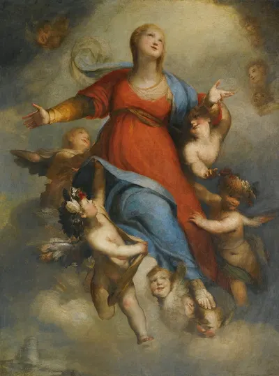 The Assumption Of The Virgin by Доменико Пиола — digital art print download