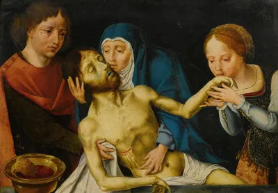 The Lamentation by Follower of Joos van Cleve — digital art print download