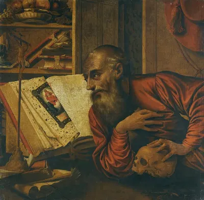 Saint Jerome In His Study by Follower of Marinus van Reymerswaele — digital art print download