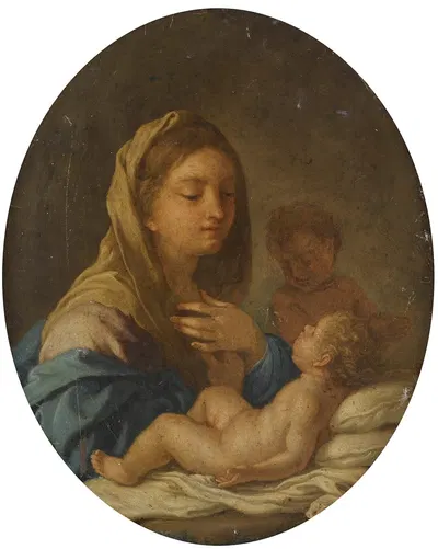 The Madonna And Child With The Infant Saint John The Baptist by Франческо де Мура — digital art print download
