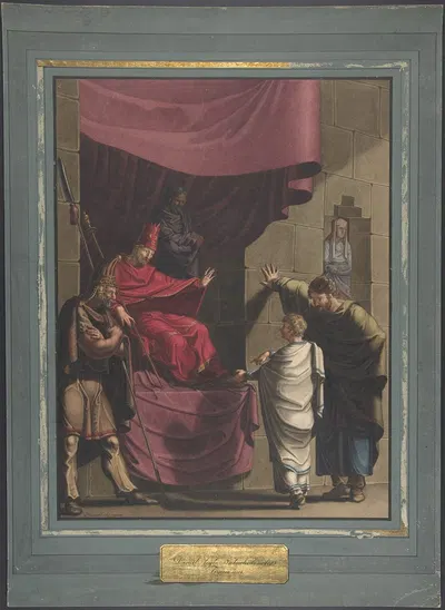 Daniel interprets Nebuchadnezzar's Dream by Франц фон Хауслаб младший — digital art print download