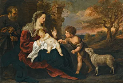 The Holy Family With The Infant Saint John The Baptist by Gerard Seghers — digital art print download