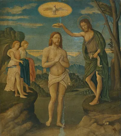 The Baptism Of Christ by Girolamo da Santacroce — digital art print download