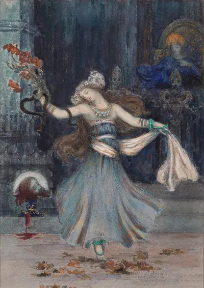 Salomé Dancing Before the Head of St. John the Baptist by Гюстав Моро — digital art print download