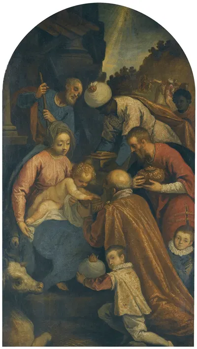 Adoration Of The Magi by Jacopo Palma il Giovane — digital art print download