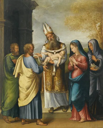 The Presentation In The Temple by Luca Longhi — digital art print download