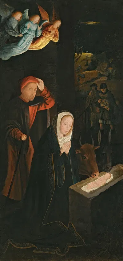 The Adoration Of The Shepherds by School of Bruges — digital art print download