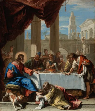 Christ In The House Of Simon by Себастьяно Риччи — digital art print download