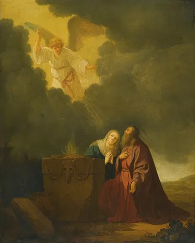 The Sacrifice Of Manoah by Willem de Poorter, 1642 — digital art print download