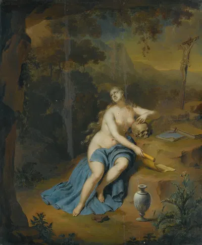 The Penitent Mary Magdalene In A Landscape by Виллем Ван Мейрис, 1718 — digital art print download