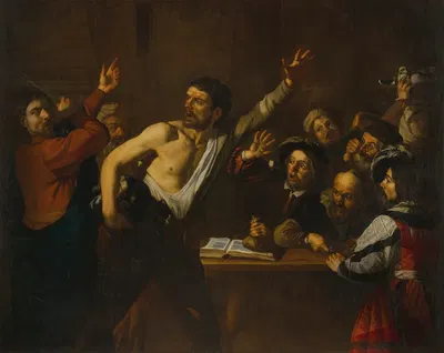 Christ Driving the Money Changers from the Temple by Dirck Van Baburen — digital art print download