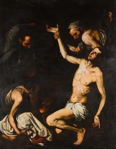 The Martyrdom of Saint Lawrence by Последователь Хосепа де Риберы — digital art print download