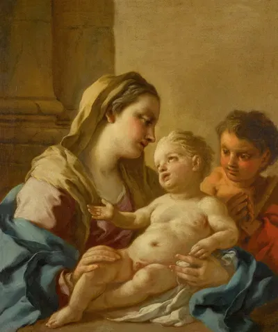 The Virgin and Child with the Infant Saint John the Baptist by Франческо де Мура — digital art print download