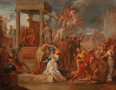 The martyrdom of a female saint by Немецкая школа — digital art print download