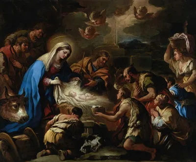 The Adoration of the Shepherds by Luca Giordano — digital art print download