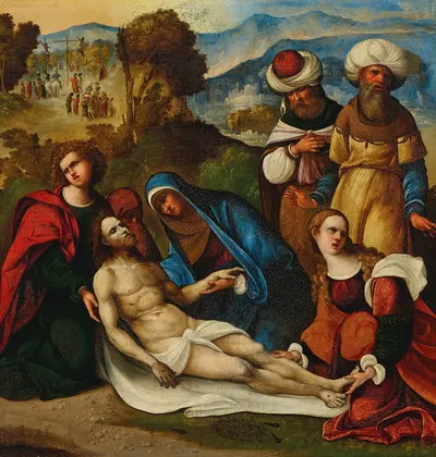 The Lamentation by Ludovico Mazzolino, 1526 — digital art print download