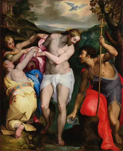 The Baptism of Christ by Orazio Samacchini — digital art print download