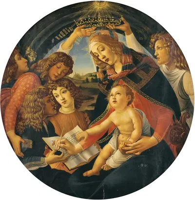 Madonna of the Magnificat by Follower Of Botticelli — digital art print download