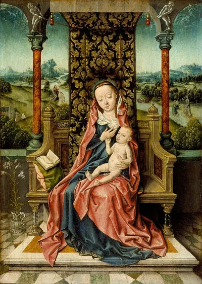 Madonna and Child Enthroned by Альбрехт Бутс — digital art print download
